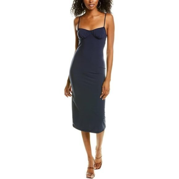 We Wore What Womens Ruched Sleeveless Slip Dress Light Blue XXL - Picture 2 of 5